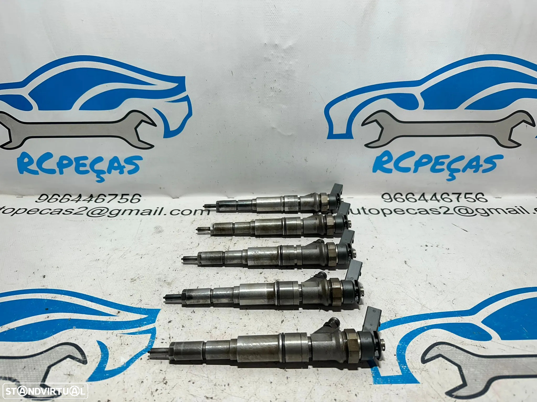 .Conjunto de 5 injetores Bosch BMW Serie 5 E60 Sedan E61 Touring M57D25 256D2 M57 D25 525d 177cv 2006 - 2016 - 3