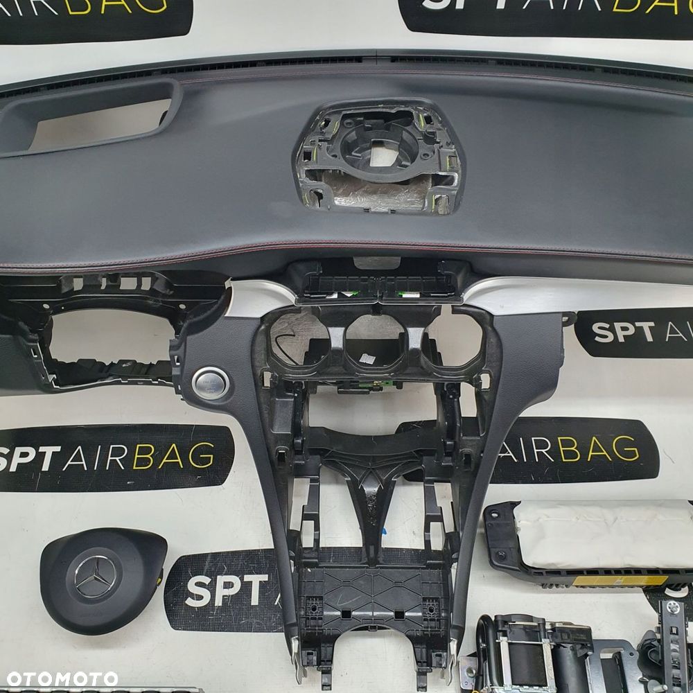 MERCEDES C63 W205 NAPPA DESKA ROZDZIELCZA KONSOLA KOKPIT PULPIT PODUSZKI AIRBAG AIR BAG PASY KIT SET - 3