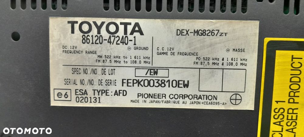 TOYOTA PRIUS II 03-09 RADIO CD - 3