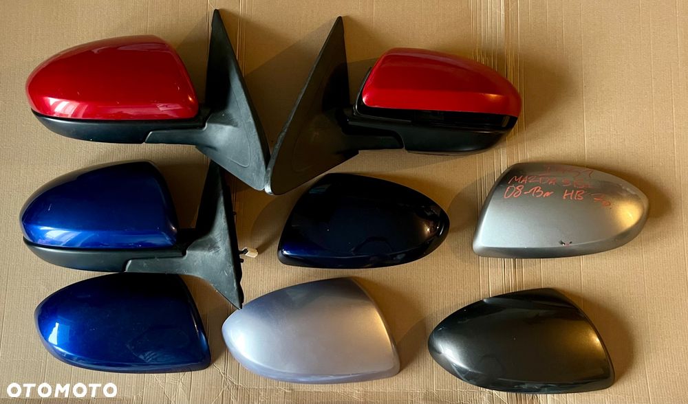 Mazda 3 BL 2008/2013r lusterko lewe lub prawe  5 i 7 i 9Pin składane  maska zawiasy lusterka  belka pas Air Bag lampy zderzak - 1