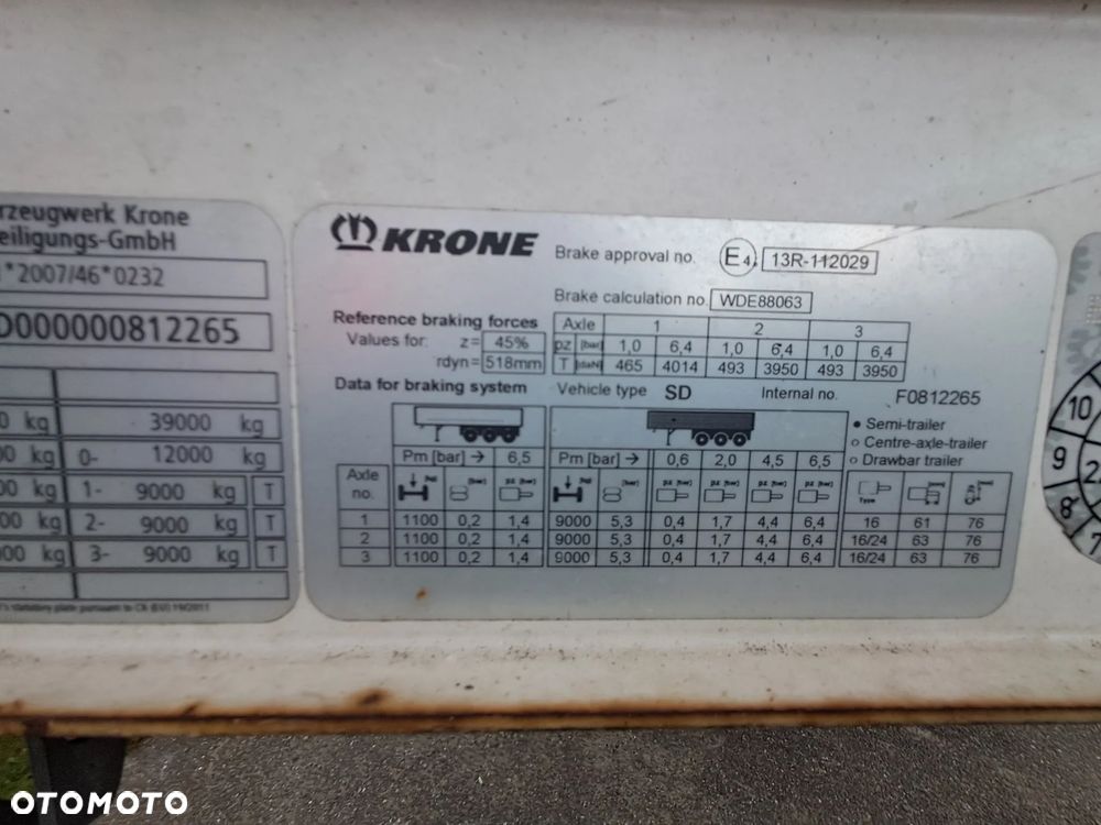Krone SD STANDARD, DWIE OSIE PODNOSZONE - 11