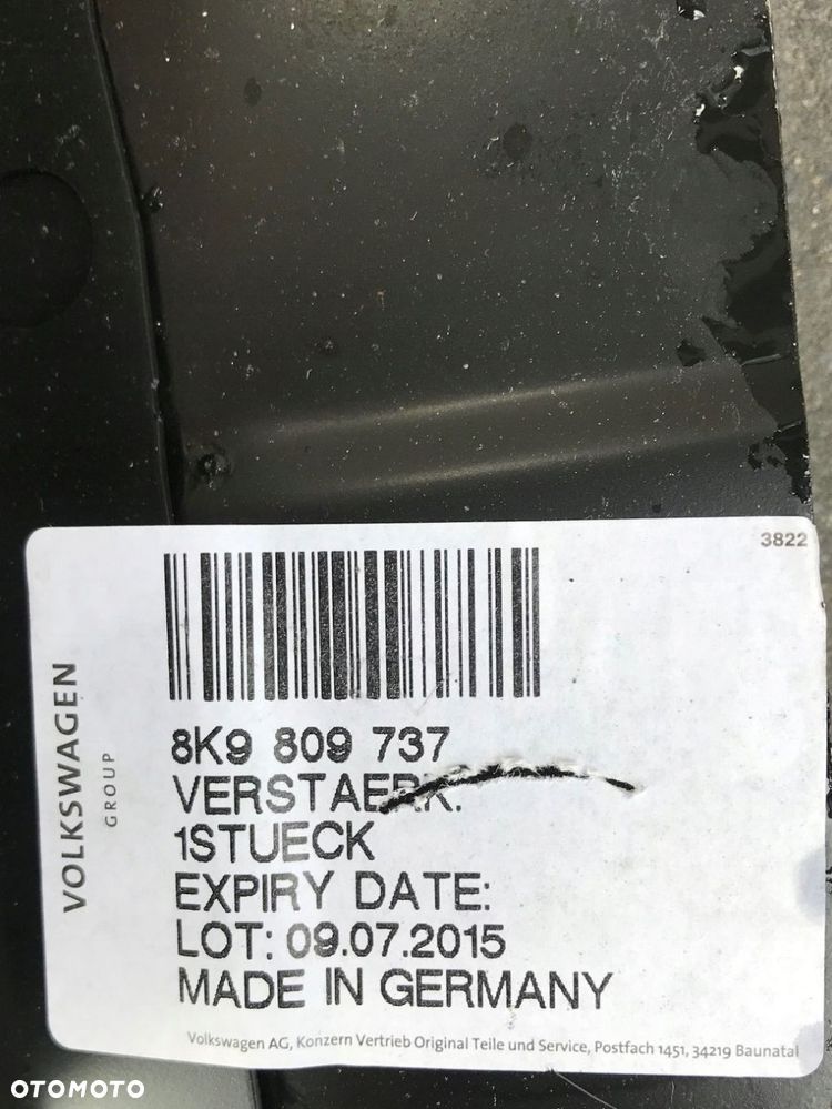 audi a4 b8 wzmocnienie błotnika tył 8k9809737 - 2