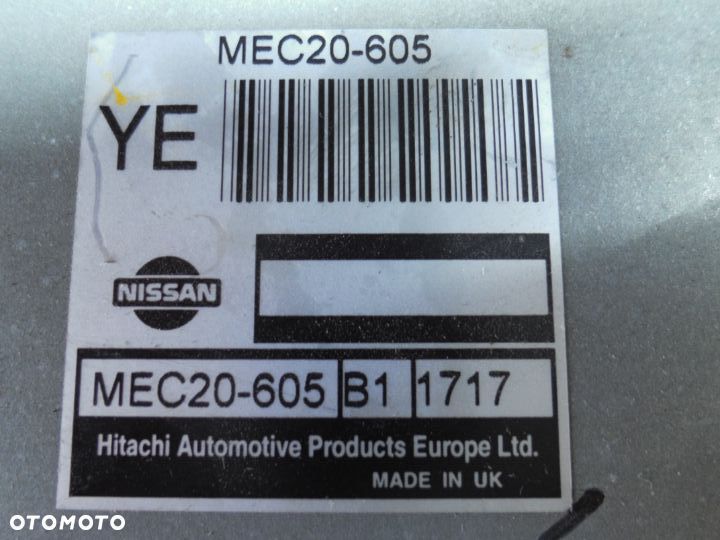 STEROWNIK SILNIKA NISSAN ALMERA TINO MEC20-605 POSIADAM DWIE SZTUKI O TAKIM OZNACZENIU - 4