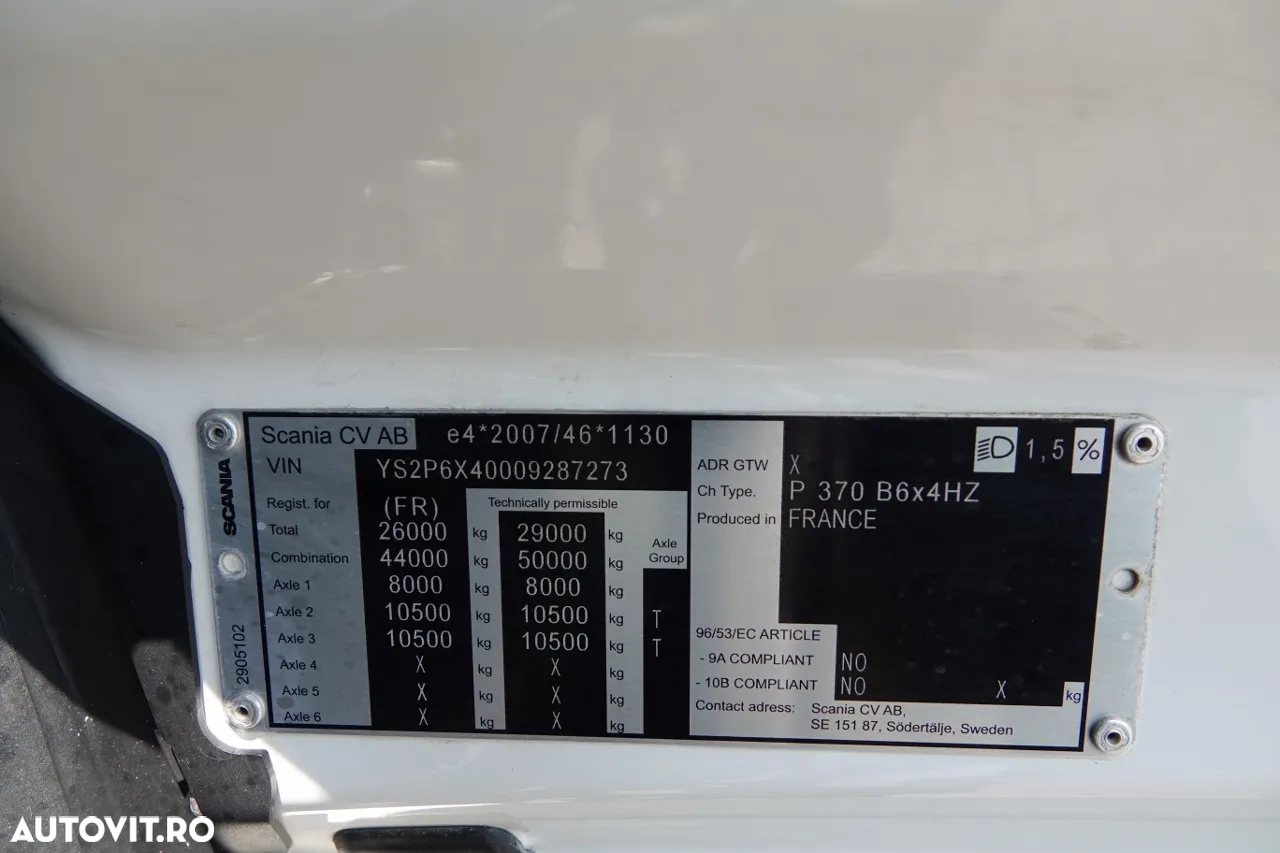 Scania P 370 XT / 6x4 / BASCULANTE / HYDROBOARD / BORDMATIC / 2021 - 38