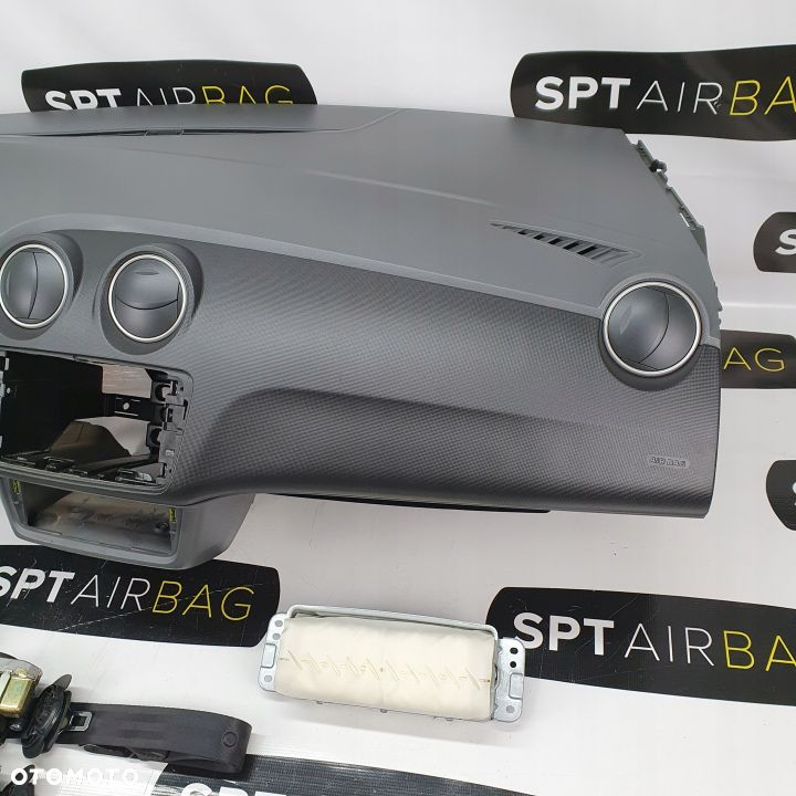 SEAT IBIZA 6J IV YRY DESKA ROZDZIELCZA KONSOLA KOKPIT PULPIT PODUSZKI AIRBAG AIR BAG PASY KIT SET - 4