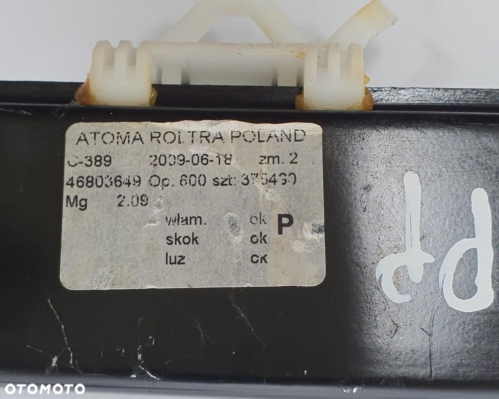 MECHANIZM PODNOŚNIK SZYBY PRZÓD PRAWY FIAT PANDA II 46803649 - 3