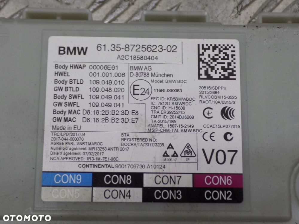 BMW X3 G01 MODUŁ STEROWNIK FEM BDC 8725623 - 2