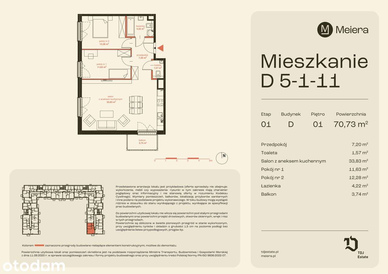 3-pokojowe mieszkanie 70m2 + balkon Bezpośrednio - Pełny obrazek: 2/13