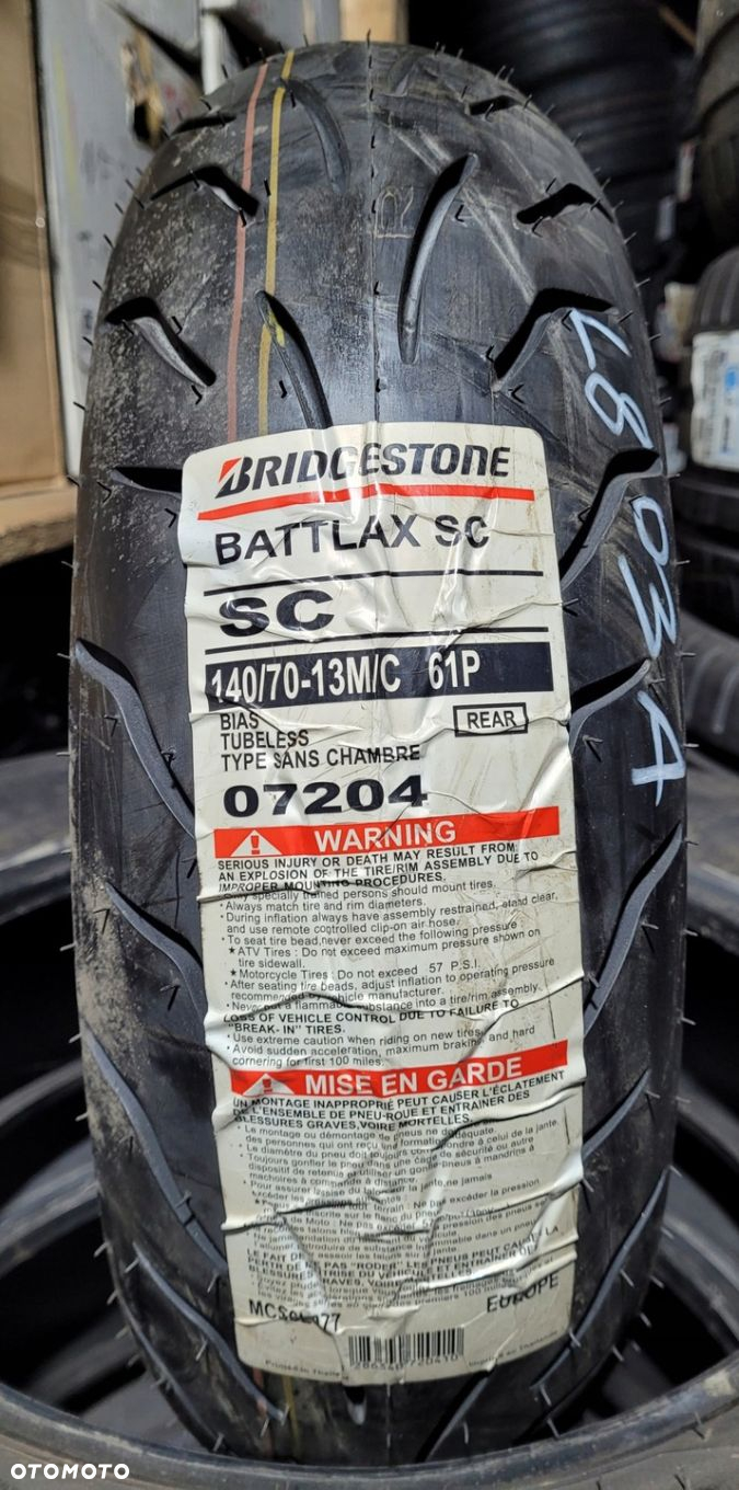1x Bridgestone Battlax SCR 140/70-13 61P L803A - 2