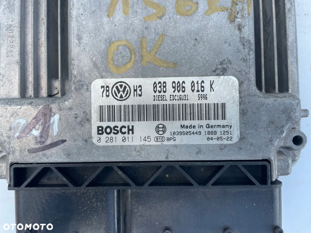 STEROWNIK SILNIKA PASSAT B5 FL 1.9 TDI 038906016K - 2