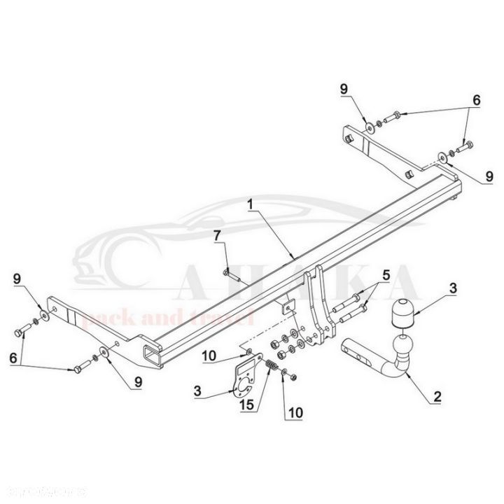 Hak Holowniczy Odkręcany Do Skoda Superb Iii Sedan Od 2014 - 5