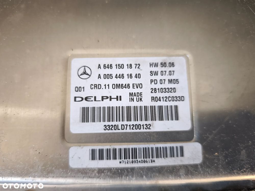 Sterownik silnika komputer A6461501872 2.2 646 c-klasa w204 - 2