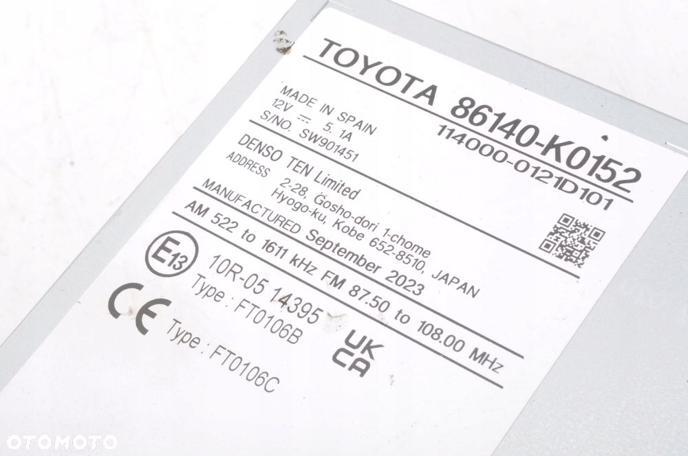 TOYOTA YARIS IV RADIO NAWIGACJA 46140-K0152 - 8
