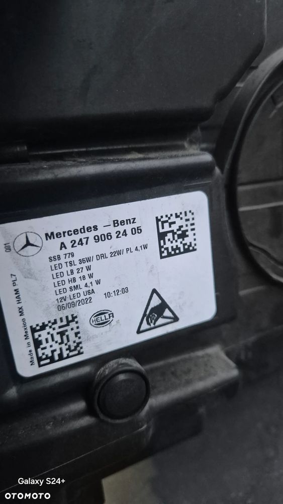 MERCEDES GLB X247 LAMPA PRZEDNIA PRAWA LED HIGH PERFORMANCE USA A2479062405 - 4