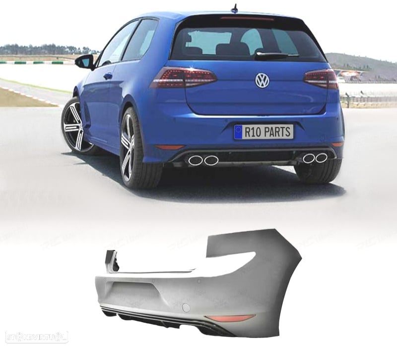 PARA-CHOQUES TRASEIRO VOLKSWAGEN VW GOLF 7 12-17 LOOK R20 PDC - 1