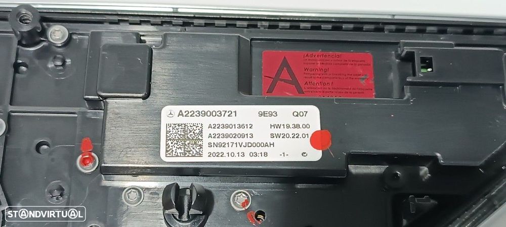 CONTROLE DE AJUSTE DO ASSENTO MERCEDES EQS 450+ - 2