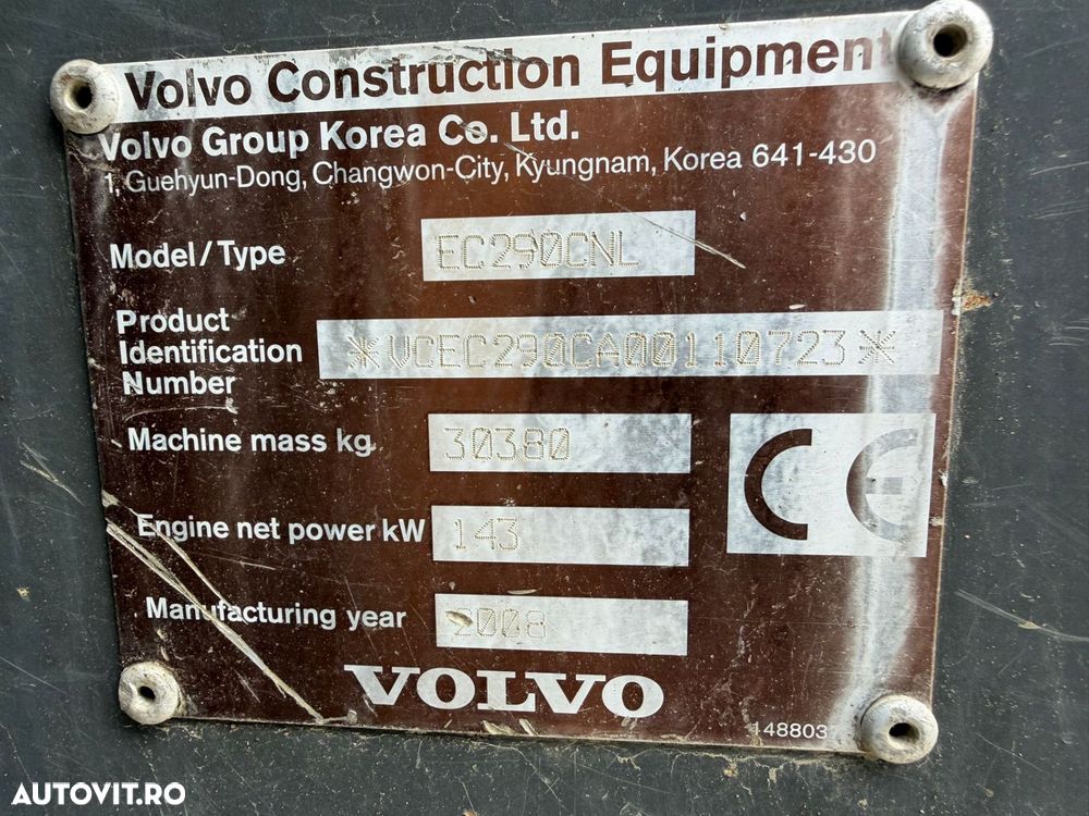 Volvo EC290 Excavator - 7