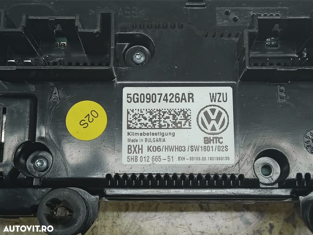 Panou comanda clima 5g0907426ar Volkswagen VW Golf 7  [din 2012 pana  2017] - 3