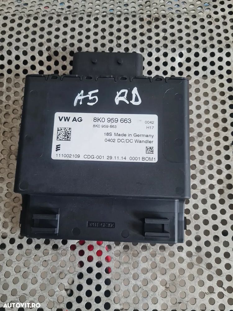 Modul Stabilizator Tensiune Baterie Audi A4 B8 A5 2.0 Tdi Euro 5 Cod Motor CJC Cutie Automata NYM An 2012-2013-2014-2015 Cod 8K0959663 Volan Stanga Dezmembrez Audi A5 Facelift 2.0 Tdi Automat Motor CJC Cutie Automata NYM Volan Stanga Xenon Piele An 2012-2013-2014-2015 - 4
