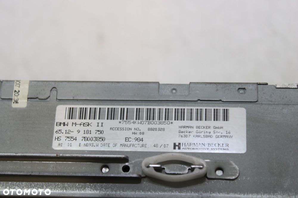 BMW E81 E82 E87 E88 E90 E91 E92 E93 Czytnik nawigacji M-ASK II 9181750 - 7
