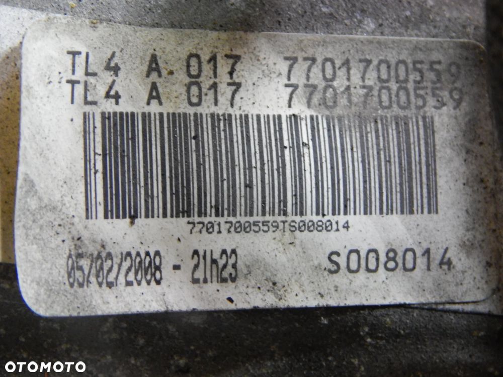 Skrzynia biegów 2.0 16v TL4 Renault LAGUNA III megane scenic clio 04-16 Łuków części - 2