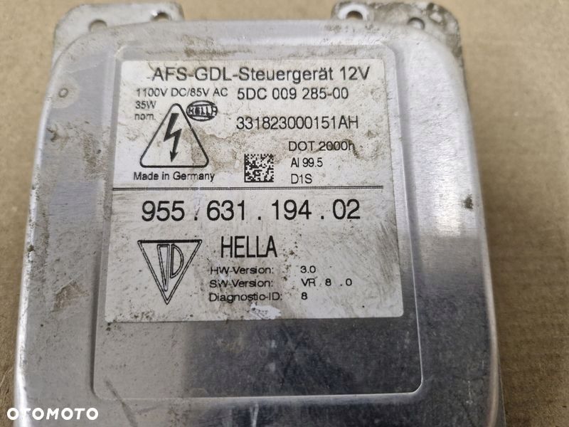 PORSCHE CAYENNE I 1 LIFT 9PA MODUŁ STEROWNIK LAMPY PRZETWORNICA PRZÓD 95563119402 - 2