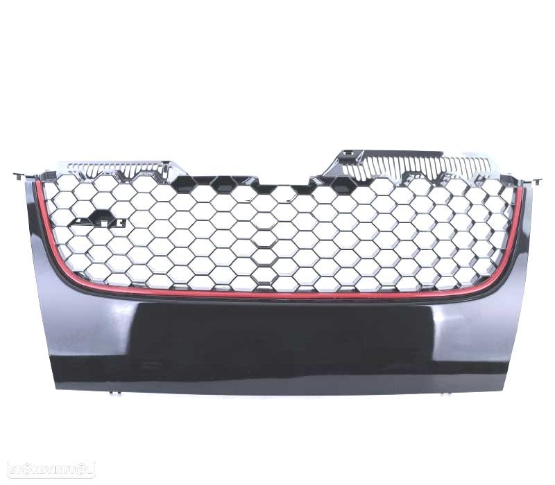 GRELHA FRONTAL VOLKSWAGEN VW GOLF 5 PRETO VERMELHO LOOK GTI - 2