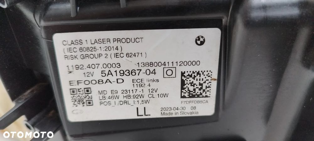 Bmw 4 G22 G23 2020- Laser Led Lewa Oryginał Idealna - 6