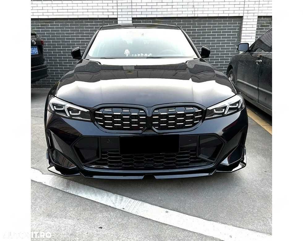Prelungire Lip Bara Fata M BMW Seria 3 G20 G21 Facelift, Negru Lucios - 2