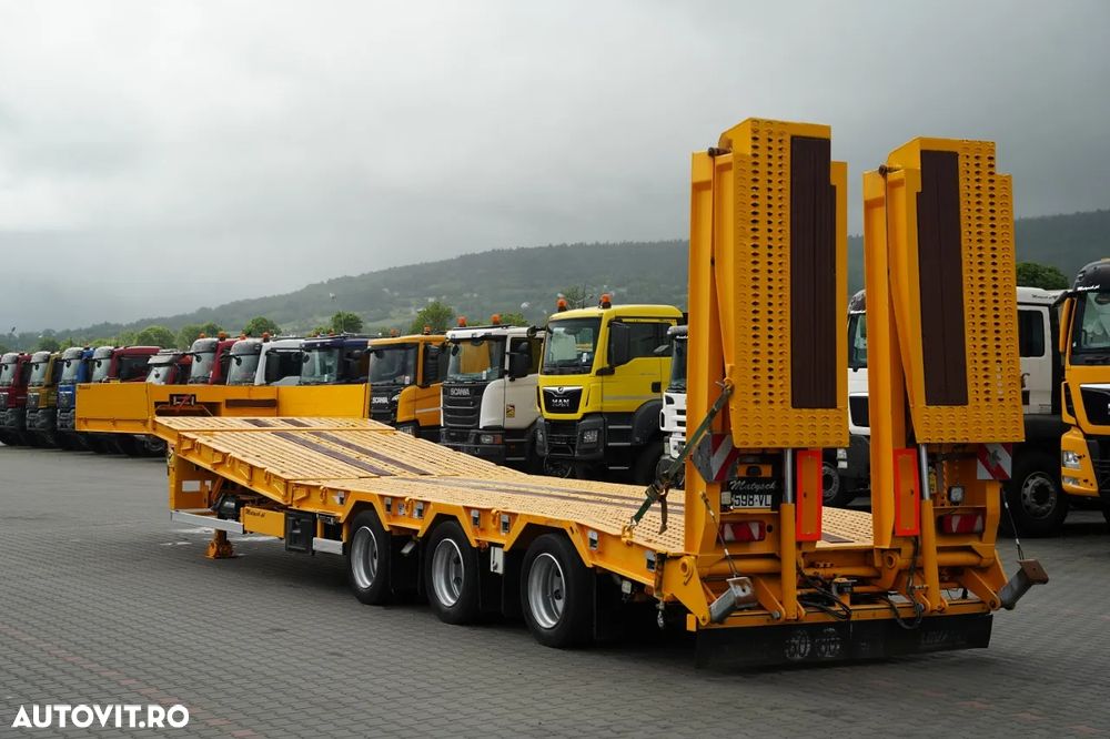 Louault TRACTOR 13,6 M / BETON JOS / PLATFORMĂ HIDRAULICĂ / RAMPE HIDRAULICE / AX DE DIRECȚIE / TRONCIU / LĂRGIRE - 4