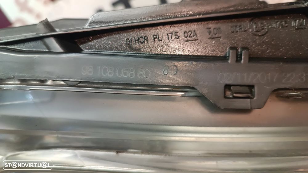 ÓTICA / FAROL PEUGEOT 208 FACELIFT 2016-2019 - DIREITA 9810805880 - 5