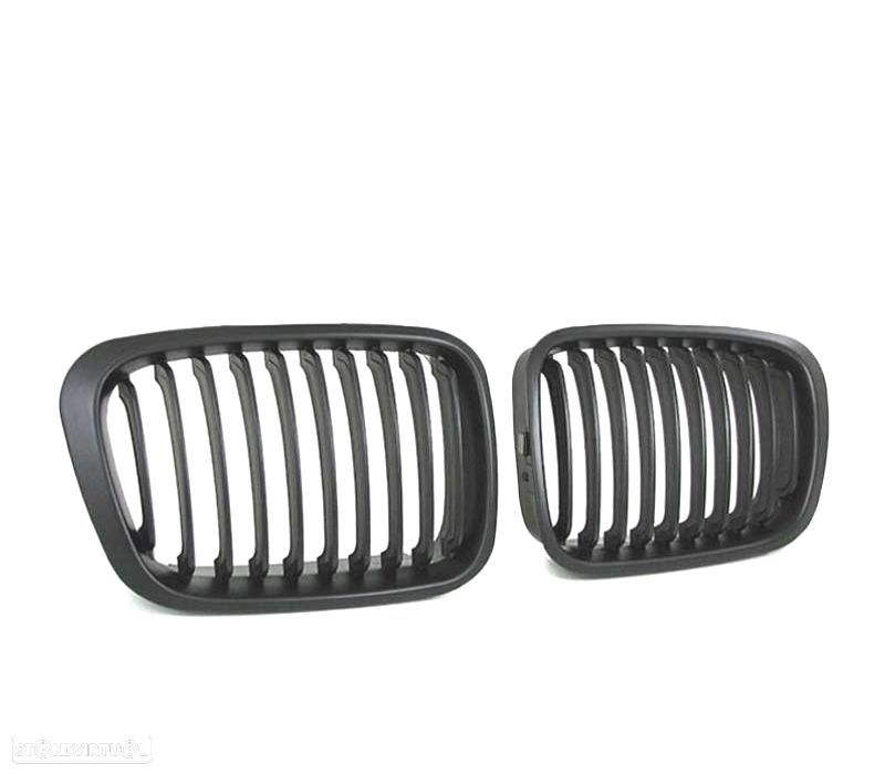 GRELHAS FRONTAIS BMW E46 BERLINA TOURING 98-01 PRETO MATT - 2