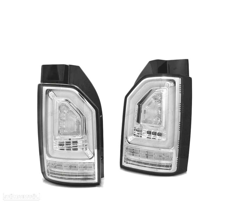 FAROLINS TRASEIROS LED DINÂMICO PARA VOLKSWAGEN VW T6 15-19 CHROME CROMADO - 2