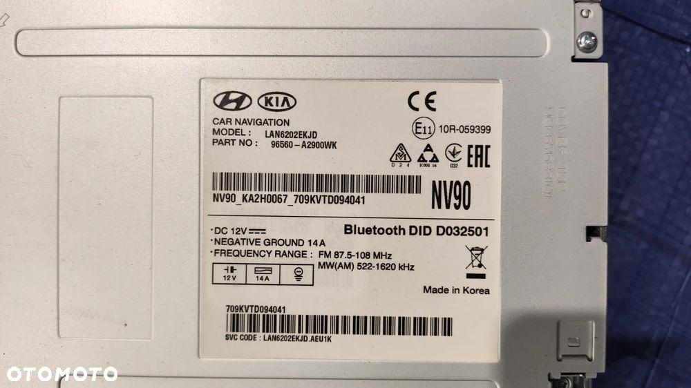 RADIO NAWIGACJA NAVI BLUETOOTH KARTY SD 96560-A2900WK ŁADNY STAN KIA CEED II 2 LIFT - 3