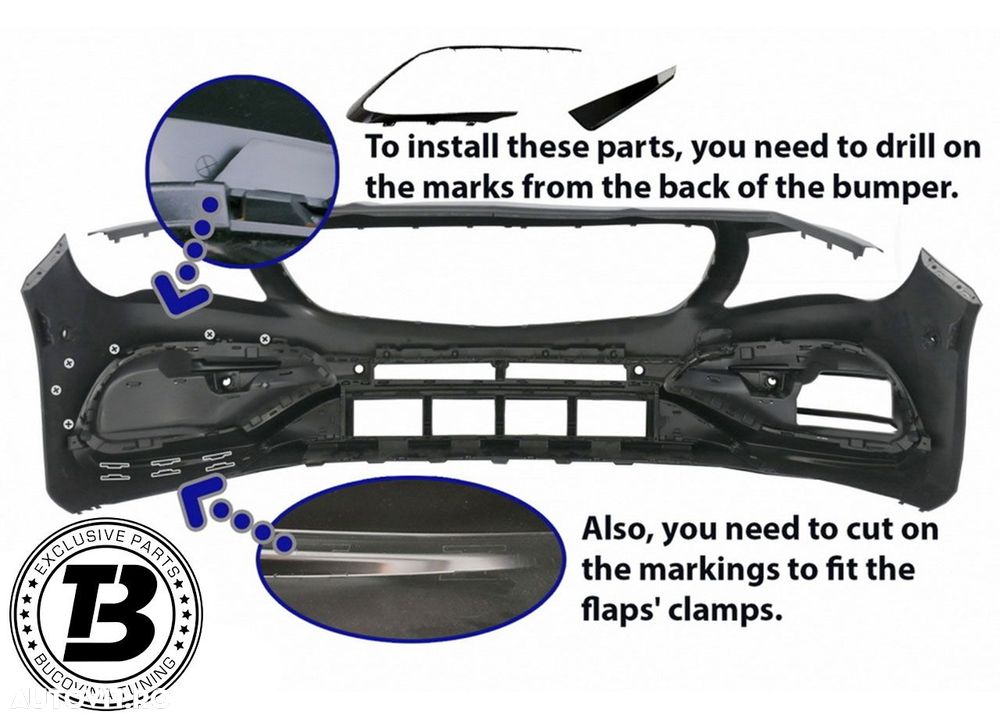 Bara Fata compatibila cu Mercedes CLA W117 X117 CLA45 Design - 6
