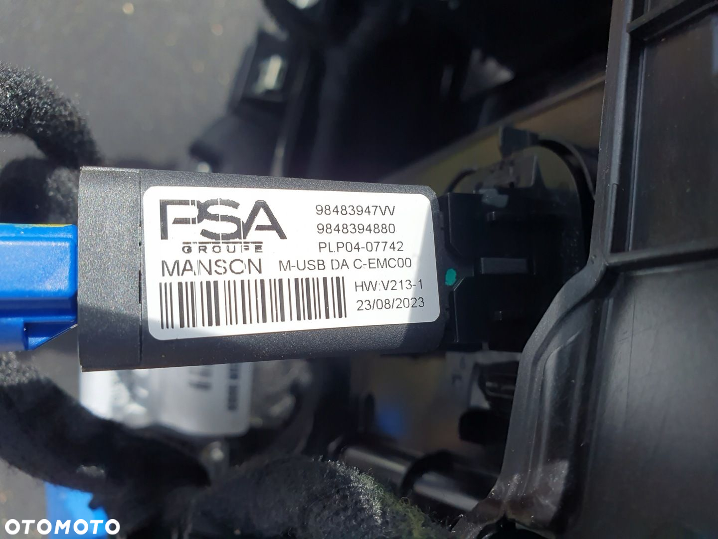 Podłokietnik TUNEL PEUGEOT 308 T10 9835860680 USB RĘCZNY ŁADOWARKA - 5