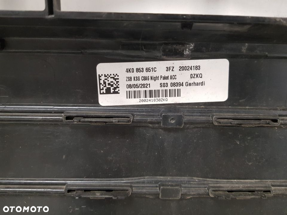 AUDI A6 C8 18- ZDERZAK PRZEDNI PRZÓD GRILL ATRAPA ACC ASSIST 6PDC IGŁA 4K0853651C - 10