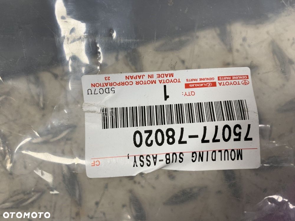 NOWA ORYGINALNA LISTWA DRZWI PRAWY TYŁ PRAWA TYLNA LEXUS NX II 2 75077-78020 - 8