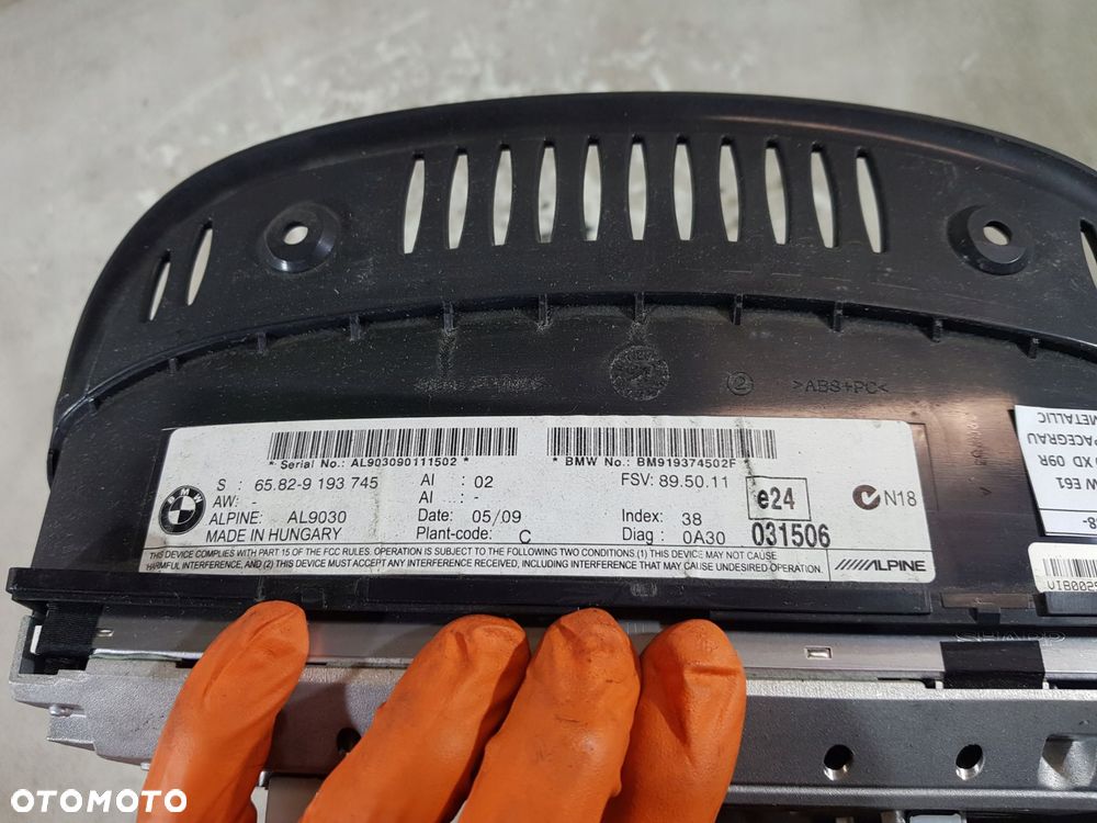 wyświetlacz ekran nawigacji 9193745 bmw e60 e61 lci eu - 9