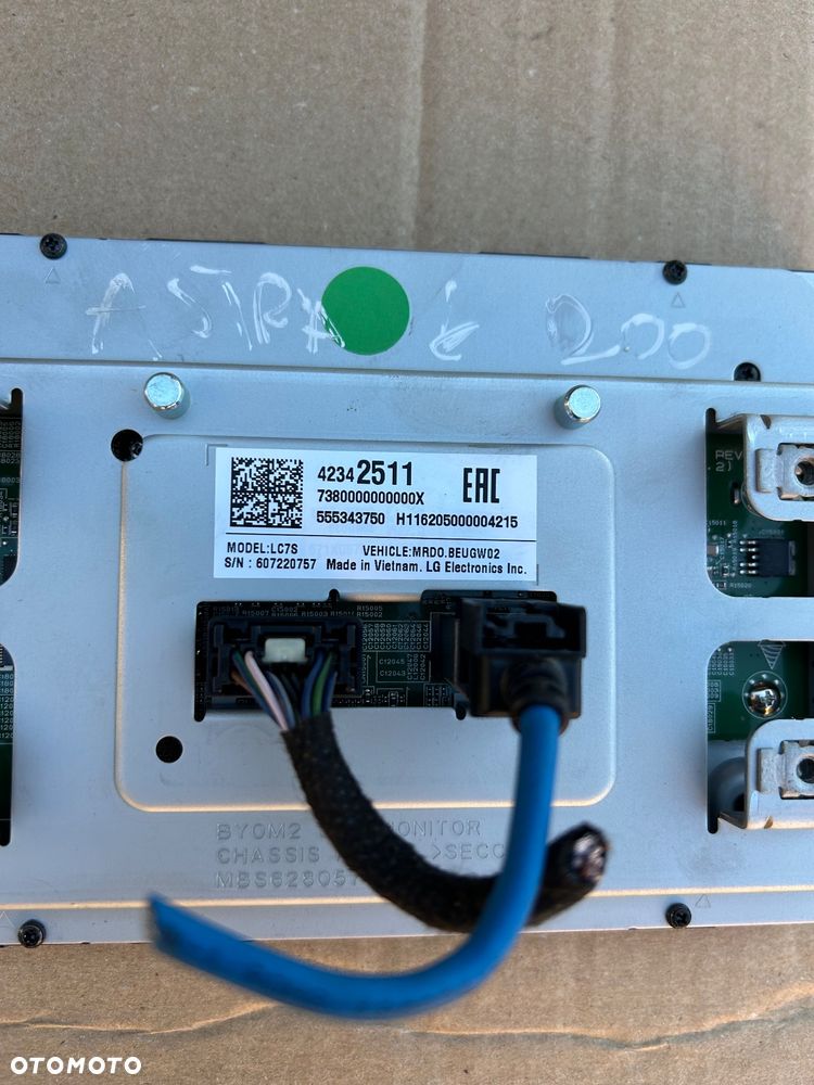 Opel Astra K ekran nawigacji wyświetlacz 555343750 insignia B - 6