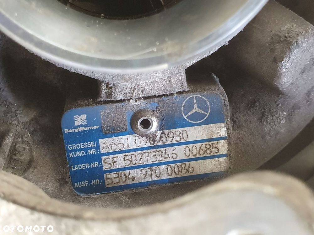 TURBOSPRĘŻARKA Mercedes Sprinter 906 2.2 CDI _ turbo A6510900980 - 2