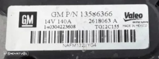 Alternador Opel Zafira Astra MoKka 1.6Cdti 136Cv 14V 140A - 2