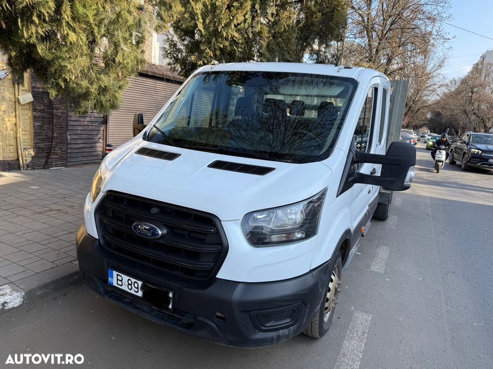 Ford Transit an 2020 L3 Unic Proprietar Dokka 7 locuri punte dubla bena camioneta basculabila NU Mercedes VW IVECO 35c Peugeot 131cai Carte Service Fără probleme - 15