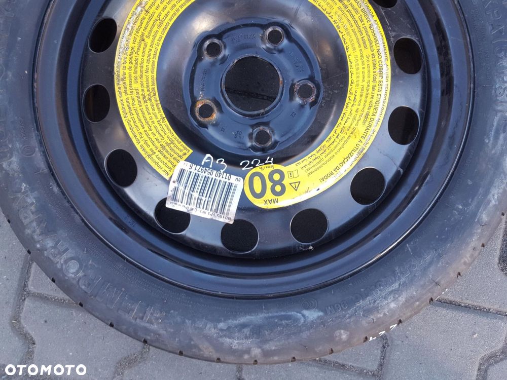 AUDI A3 8P VW GOLF VI 6 V 5 EOS SEAT LEON II ALTEA KOŁO DOJAZDOWE 16 5X112 - 3