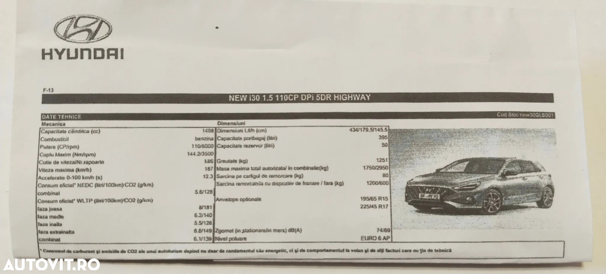 Hyundai i30 1.5 110CP 5DR M/T Highway - 3