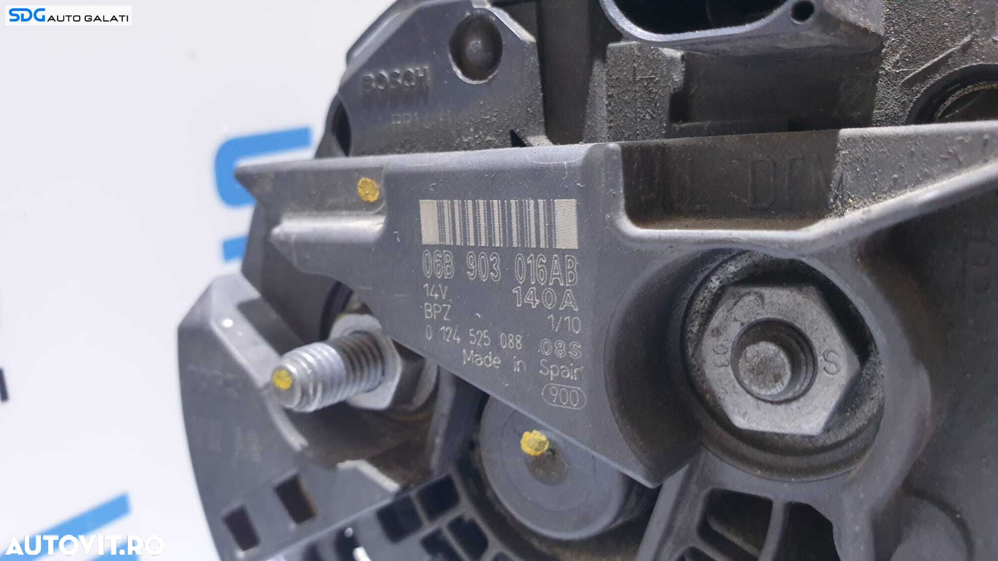 Alternator 2 Pini 140A Seat Altea 2.0 TSI 2004 - 2015 Cod 06B903016AB 0124525088 - 4