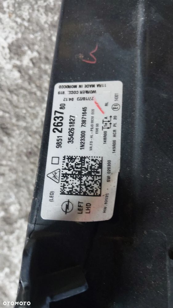 LAMPA OPEL CORSA F LIFT 9851263780 kompletna - 3