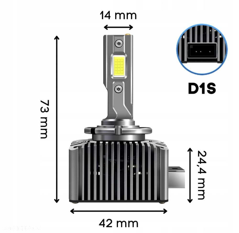 Zarówka LED D1S/55W Canbus 2 szt Nowe! Mocna biel swiatła. - 2