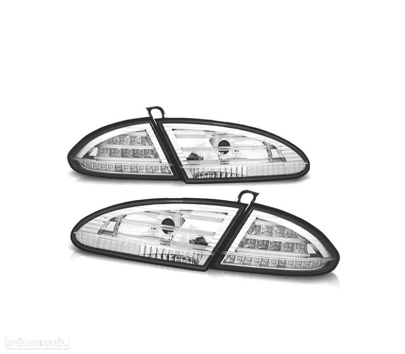FAROLINS TRASEIRO LED PARA SEAT LEON 1P 04-09 CROMADOS - 1