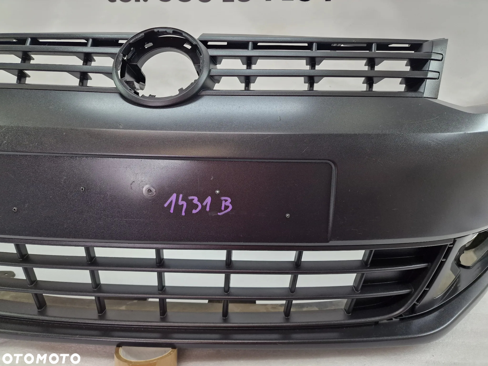 VW CADDY 2K5 10- ZDERZAK PRZEDNI PRZÓD W STRUKTURZE , ŁADNY , NR 2K5807221A , NR AUKCJI NZ1431 - 29